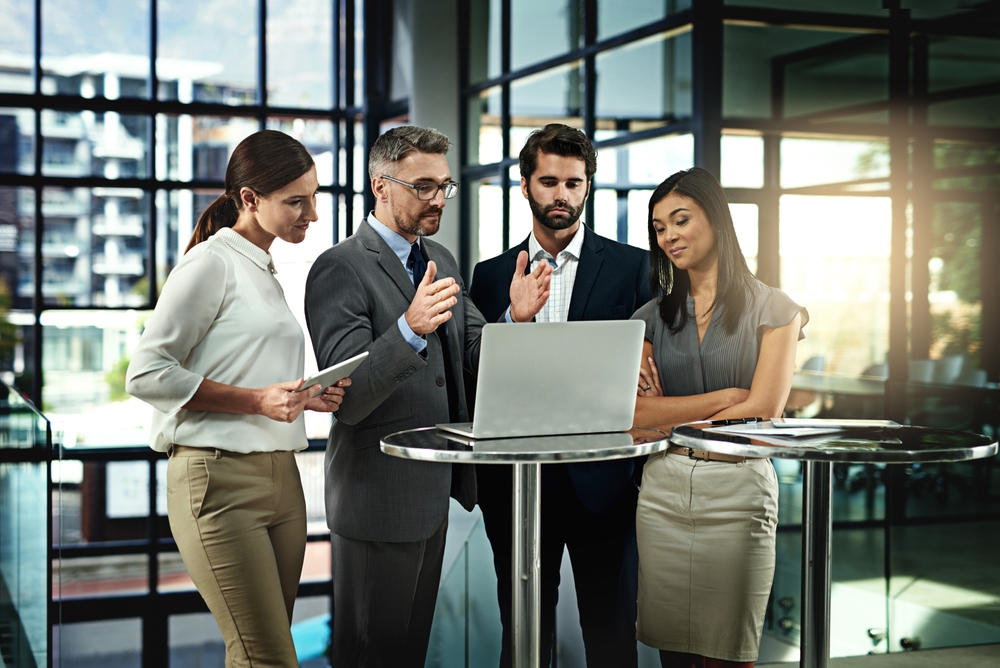 Business,People,,Meeting,And,Discussion,With,Laptop,In,Office,For